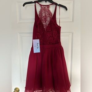 Burgundy dress